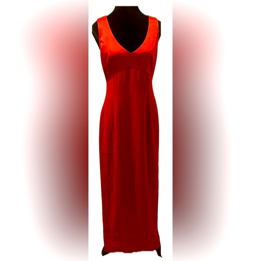 ADRIANNA PAPELL Red Evening Dress Size:8 Maxi